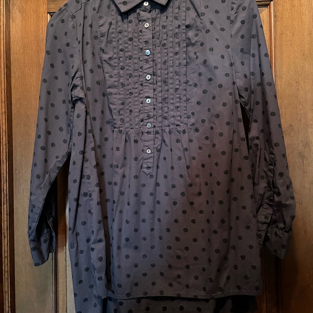 Sundance Gray and Black Tunic with Polka Dot Design